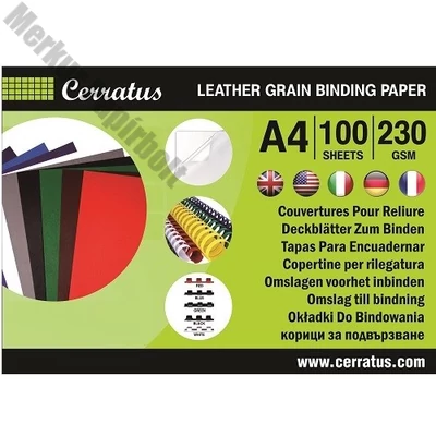 Hátlap CERRATUS A/4 230 g bőrhatású piros