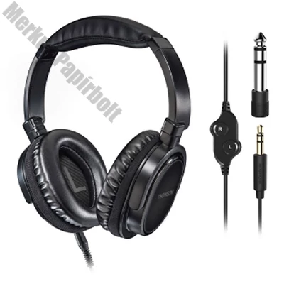 Headset vezetékes THOMSON HED4508 Over-Ear Hi-Fi jack fekete