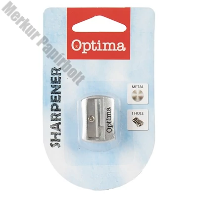 Hegyező OPTIMA fém 1 lyukú 1db/bliszter