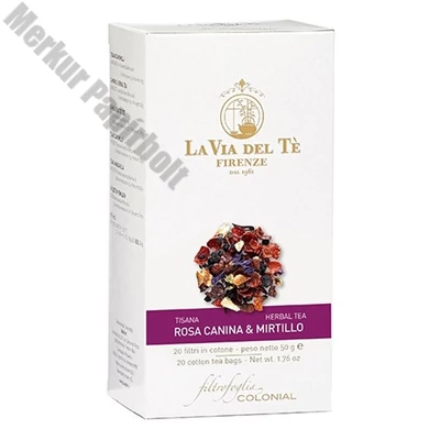 Herbatea LA VIA DEL TÉ csipkebogyó-áfonya 15x2,5 g