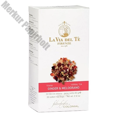 Herbatea LA VIA DEL TÉ gyömbér-gránátalma 15x3 g