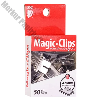 Iratcsíptető kapocs ICO Magic Clips 4,8mm 50 darabos