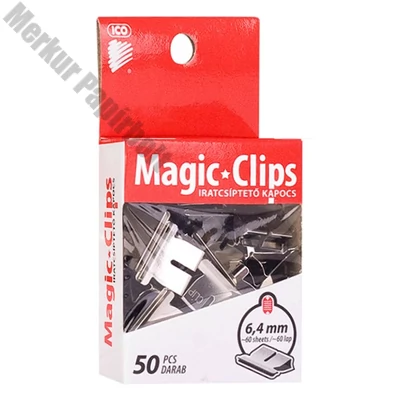 Iratcsíptető kapocs ICO Magic Clips 6,4mm 50 darabos