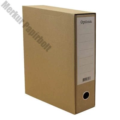 Iratrendező tokos OPTIMA A/4 80mm natúr