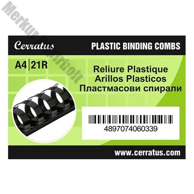 Iratspirál műanyag CERRATUS 45mm fekete