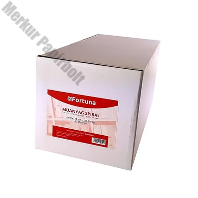 Iratspirál műanyag FORTUNA 16mm 101-120 lap fekete 100/dob