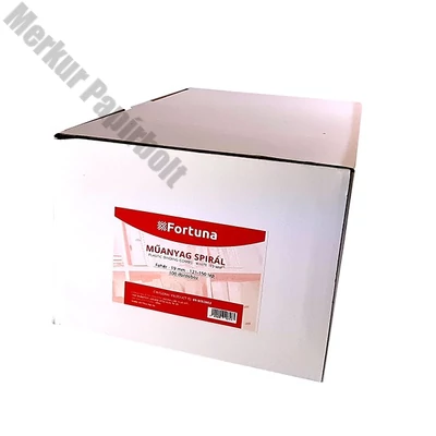 Iratspirál műanyag FORTUNA 19mm 121-150 lap fehér 100/dob
