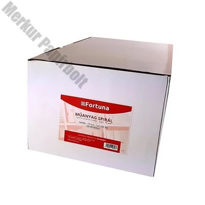 Iratspirál műanyag FORTUNA 19mm 121-150 lap fekete 100/dob