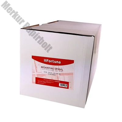 Iratspirál műanyag FORTUNA 28mm 201-240 lap fehér 50/dob