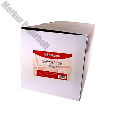 Iratspirál műanyag FORTUNA 28mm 201-240 lap fekete 50/dob