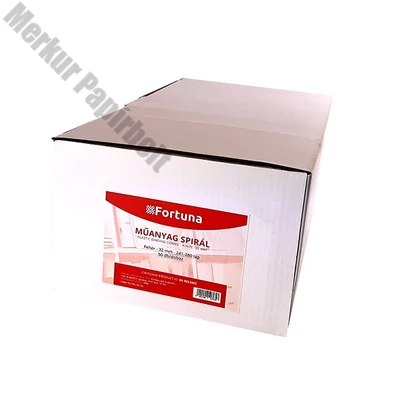 Iratspirál műanyag FORTUNA 32mm 241-280 lap fehér 50/dob