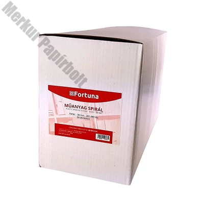 Iratspirál műanyag FORTUNA 38mm 281-340 lap fehér 50/dob