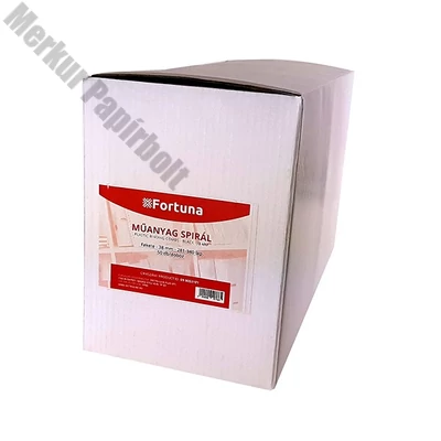 Iratspirál műanyag FORTUNA 38mm 281-340 lap fekete 50/dob