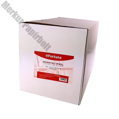 Iratspirál műanyag FORTUNA 45mm 341-410 lap fehér 50/dob