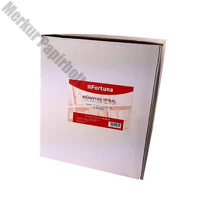 Iratspirál műanyag FORTUNA 51mm 411-450 lap fekete 50/dob