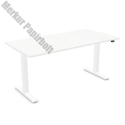 Íróasztal NOWYSTYL elektromosan állítható magasságú 1600x800 mm fehér T-lábas fehér