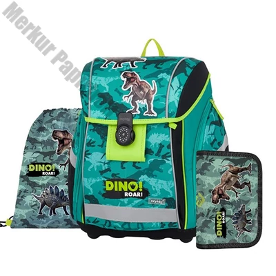 Iskolatáska szett OXY Premium Light 3 részes Dino tolltartóval és tornazsákkal