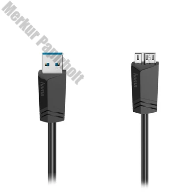 Kábel HAMA USB-A/Micro-USB 0,75m fekete