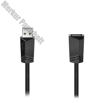 Kábel HAMA USB-A hosszabbító 0,75m fekete