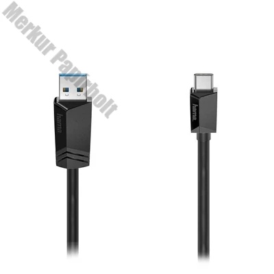 Kábel HAMA USB-C/USB-A 1m fekete