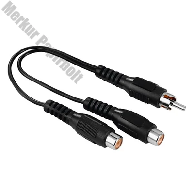 Kábel elosztó HAMA 1RCA/2RCA fekete
