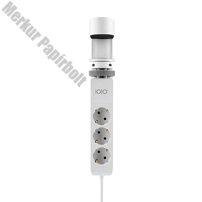 Kábel hosszabbító IOIO asztalhoz rögzíthető 3 aljzat 1,5m, 2xUSB-A, 1xUSB-C fehér