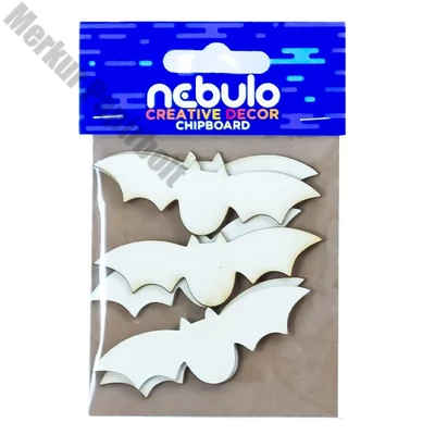 Karton dekoráció NEBULO denevérek 6 darabos