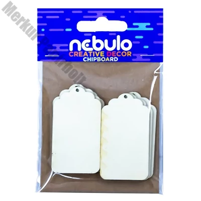 Karton dekoráció NEBULO kísérő címkék 6 darabos