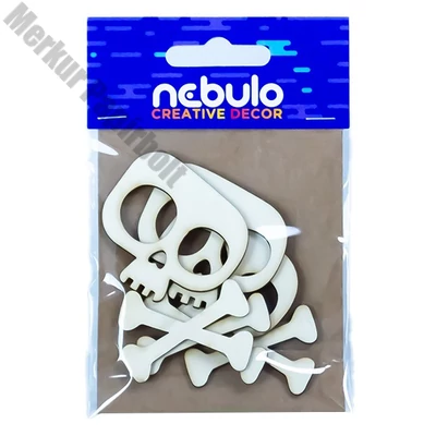 Karton dekoráció NEBULO koponyák 6 darabos