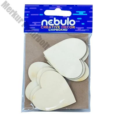 Karton dekoráció NEBULO szívek 6 darabos