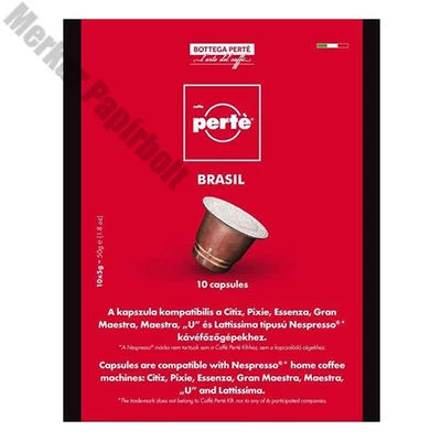 Kávékapszula CAFFÉ PERTÉ Brazil 100% arabica 10 darab/doboz