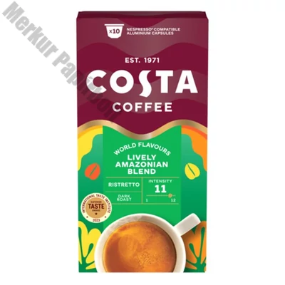 Kávékapszula COSTA COFFEE Nespresso Lively Amazonian Blend 10 kapszula/doboz