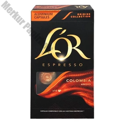 Kávékapszula L`OR Nespresso Colombia 10 kapszula/doboz