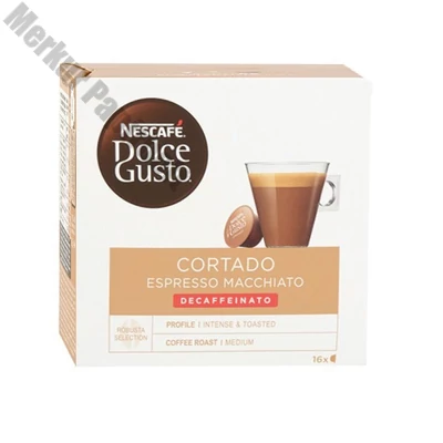 Kávékapszula NESCAFE Dolce Gusto Cortado koffeinmentes 16 kapszula/doboz