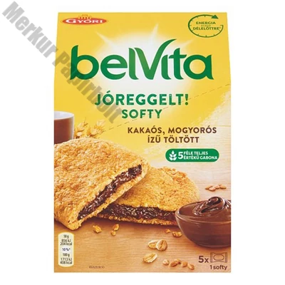 Keksz BELVITA Jó Reggelt! Softy csokoládés és mogyorós töltelékkel multipack 250 g