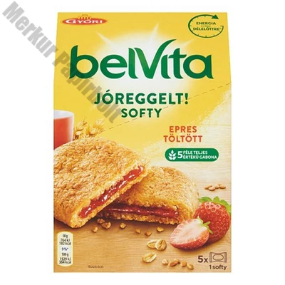 Keksz BELVITA Jó Reggelt! Softy epres töltelékkel multipack 250 g