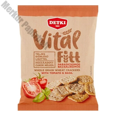 Keksz DETKI VitálFitt paradicsomos-bazsalikomos teljes kiőrlésű 100 g