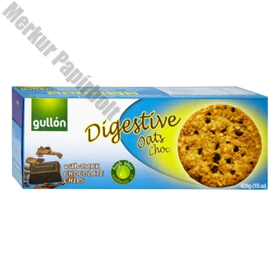 Keksz GULLON Digestive zabpelyhes korpás étcsoki darabokkal  425 g