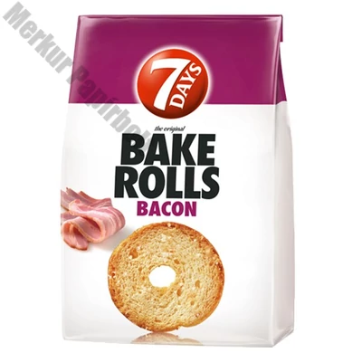Kétszersült kenyérkarika TUC Bake Rolls bacon 80 g