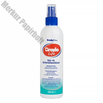 Kéz és bőrfertőtlenítő pumpás BRADOLIFE  250ml