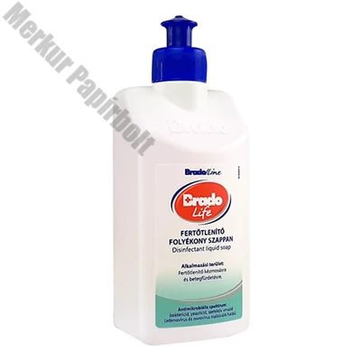 Kézfertőtlenítő folyékony szappan kinyomó szelepes BRADOLIFE 350 ml classic