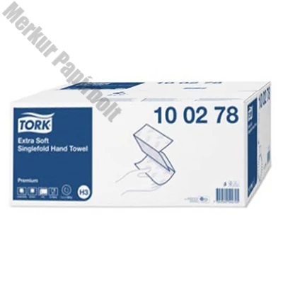 Kéztörlő TORK Extra Soft Singlefold H3 "Z" hajtású  2 rétegű fehér