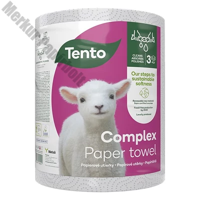 Kéztörlő tekercses háztartási TENTO Complex 55 m 1 tekercses 3 rétegű