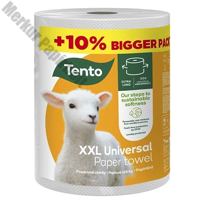 Kéztörlő tekercses háztartási TENTO Universal XXL 75 m 1 tekercses 2 rétegű