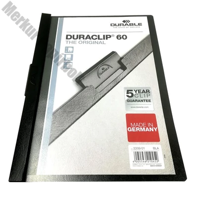 Klipmappa DURABLE Duraclip A/4 60 lapig fekete