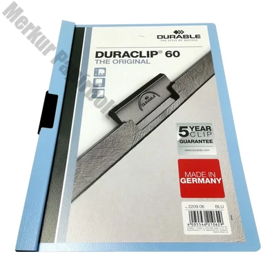 Klipmappa DURABLE Duraclip A/4 60 lapig kék