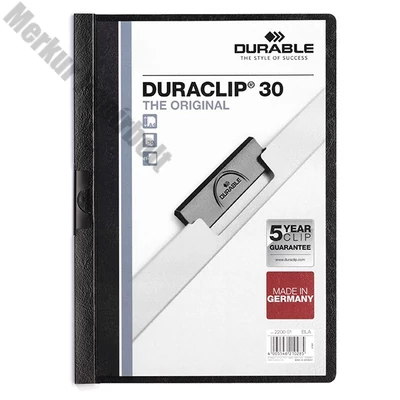 Klipmappa DURABLE Duraclip A/4 30 lapig fekete