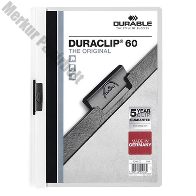 Klipmappa DURABLE Duraclip A/4 60 lapig fehér