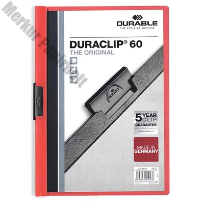 Klipmappa DURABLE Duraswing A/4 30 lapig piros