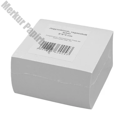 Kockatömb fehér FORTUNA 8x8x5 cm ragasztott famentes